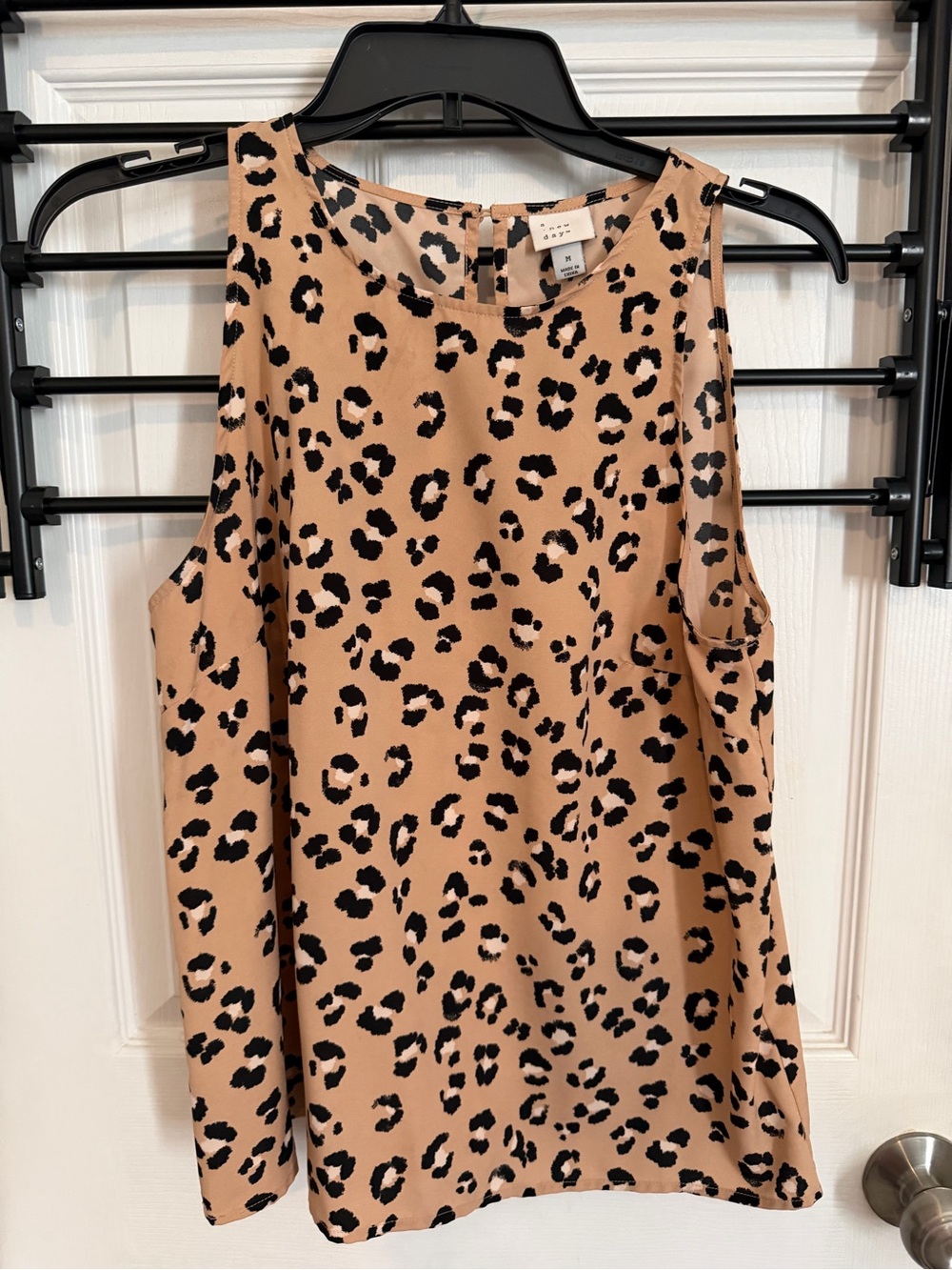 a new day Leopard Print Tank Top - Tan & Black